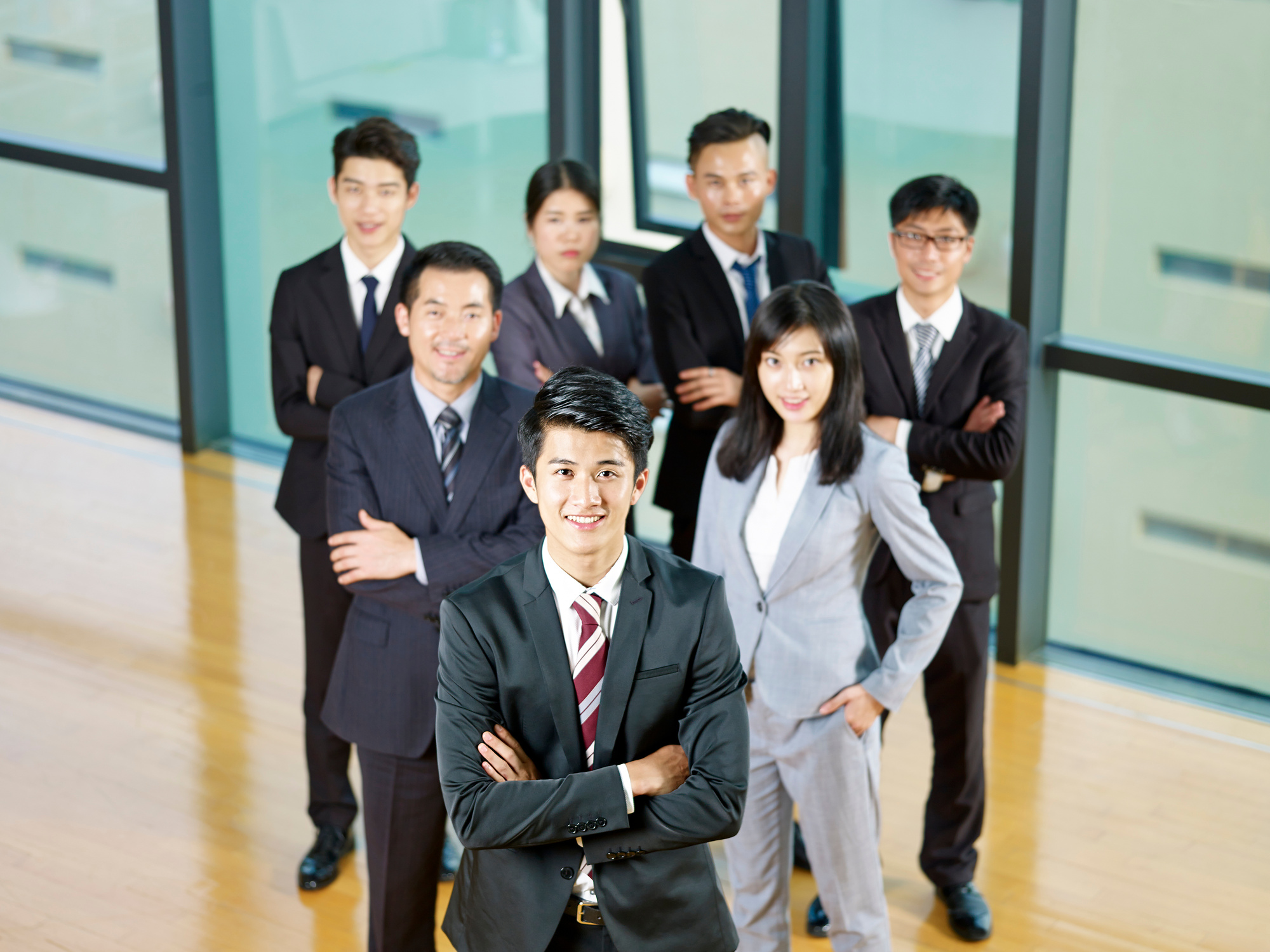 portrait of asian business team